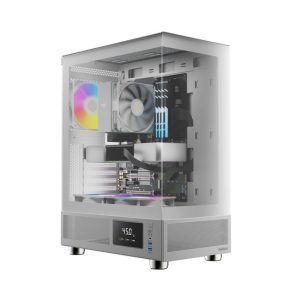 Vỏ Case GAMDIAS ATLAS M1 WH White (ATX/Mid tower/3Fan/Hub)