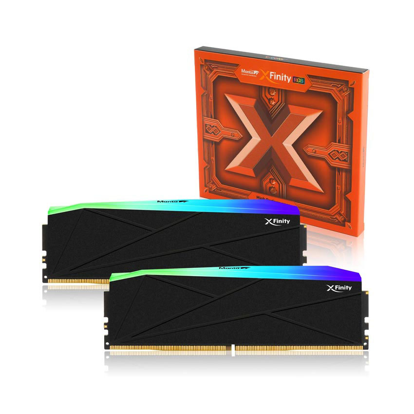 Ram Desktop V-Color XFinity RGB Black (TMXFL3260836KWK) 64GB (2x 32GB) DDR5 6000Mhz (Dual XMP 3.0 + AMD EXPO)