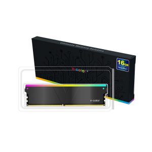 Ram Desktop V-Color SKYWALKER PLUS RGB Black (TL416G36S818CSPKWS) 16GB (1x 16GB) DDR4 3600Mhz