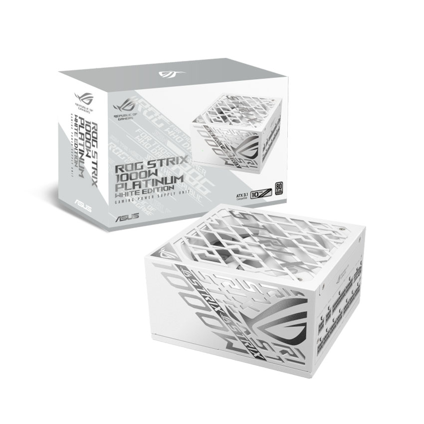 Nguồn Asus ROG STRIX 1000P GAMING WHITE - 1000W ( 80+ Platinum/ATX3.1/Full Modular)