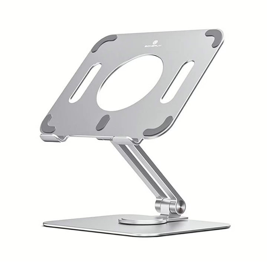 Giá đỡ Máy tính bảng Boneruy L04 mini Màu Bạc (8-12.9 inch) Xoay 360 Độ, hợp kim nhôm