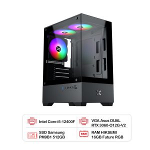 PC HACOM GAMING ALPHA 003 (I5 12400F/H610/16GB RAM/512GB SSD/RTX 3060)