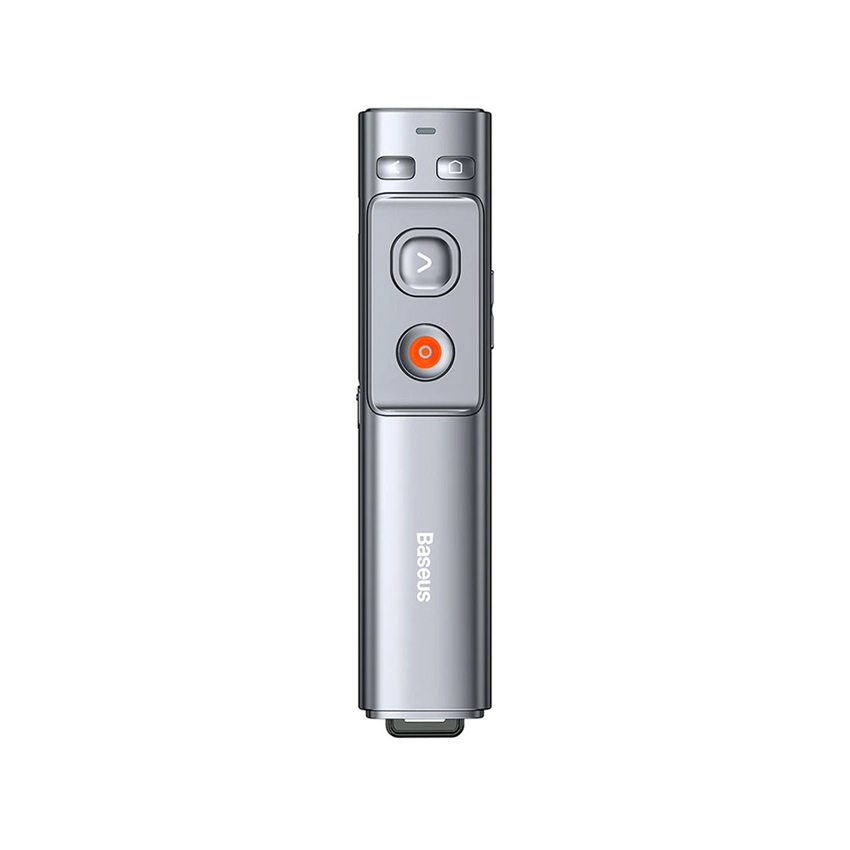 Bút trình chiếu Baseus Orange Dot Wireless Presenter (Red Laser) Grey