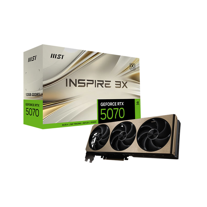 Card màn hình MSI RTX 5070 12G INSPIRE 3X OC