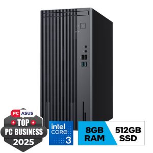 PC Asus S503MER-314100013W ( i3-14100/8GB/512GB/180W/WIFI6+BT/Win 11/2Y OnSite Service/Gray)