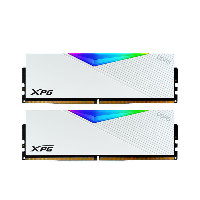 Ram Desktop Adata LANCER RGB White (AX5U6000C3016G-BCLARWH) 32GB (2x 16GB) DDR5 6000Mhz