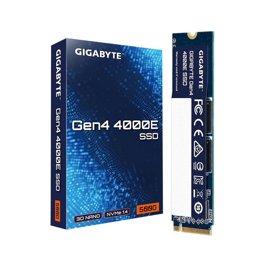 Ổ cứng SSD Gigabyte 4000E 500GB NVMe M.2 2280 PCIe Gen 4x4  (Đọc 3600MB/s, Ghi 3000MB/s) - (G440E500G)