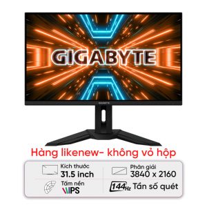 Màn hình Gaming Gigabyte M32U-EK (31.5 inch/UHD/IPS/144Hz/1ms/350 nits/HDMI+DP+USB+USBC/Loa) - Likenew (Không vỏ hộp, DN + cáp DP)