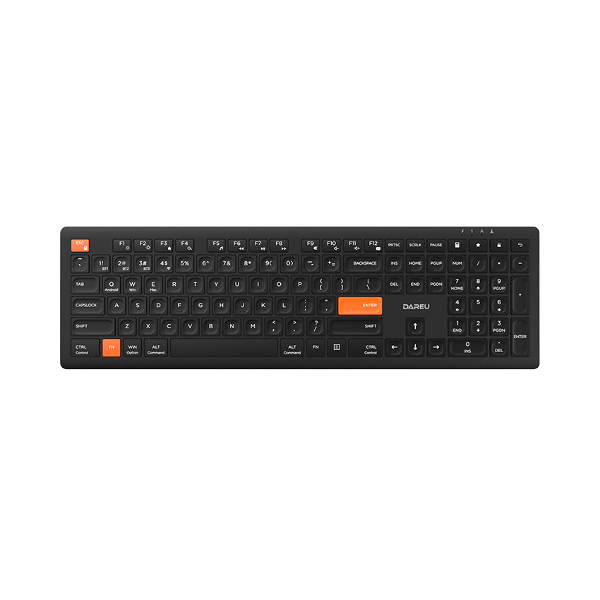90099_ban_phim_khong_day_dareu_lk150d_black_orange_dual_mode_scissor_switch_1 Bàn phím không dây DAREU LK150D Black Orange (Dual Mode, Scissor Switch)
