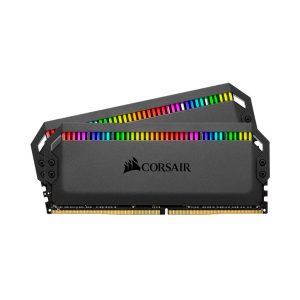 RAM Desktop Corsair Dominator Platinum Black RGB (CMT32GX4M2E3200C16) 32GB (2x16GB) DDR4 3200MHz