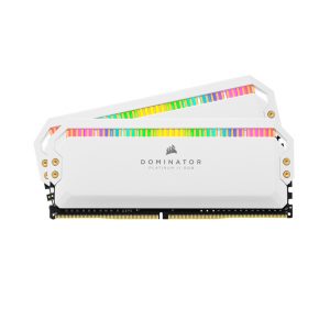RAM Desktop Corsair Dominator Platinum White RGB (CMT32GX4M2E3200C16W) 32GB (2x16GB) DDR4 3200MHz
