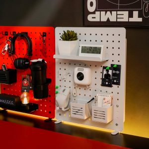 Giá/Bảng treo đồ đa năng Pegboard HyperWork PG-02 kẹp bàn, màu trắng
