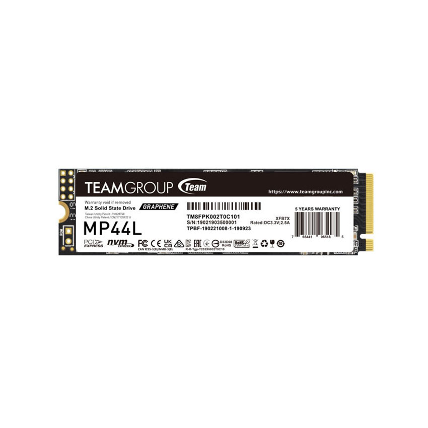 Ổ Cứng SSD TeamGroup MP44L 500GB – M.2 2280 PCIe Gen4 x4 (Đọc 5000MB/s - Ghi 2500MB/s) - (TM8FPK500G0C101)