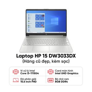 Laptop HP 15 DW3033dx (405F6UA) (i3 1115G4/8GB/256GB SSD/15.6 FHD/Kèm sạc) - Hàng cũ đẹp
