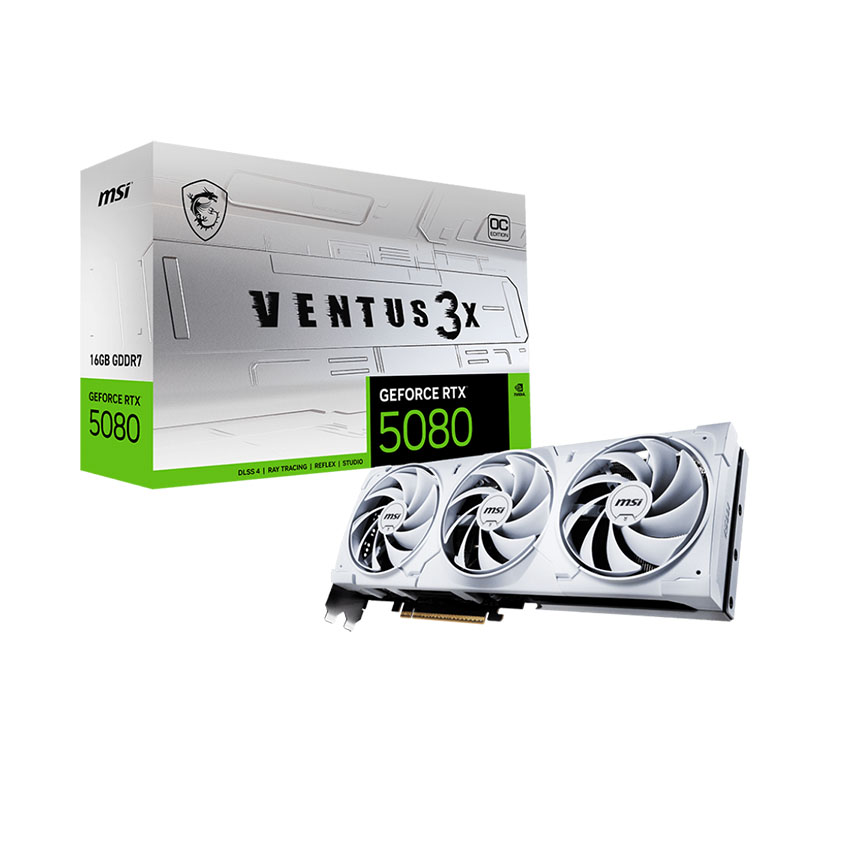 Card màn hình MSI RTX 5080 16G VENTUS 3X OC WHITE
