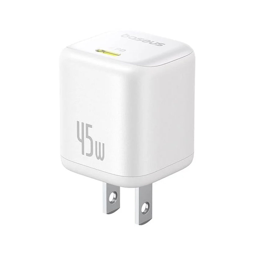 Sạc nhanh hiệu Baseus PicoGo GaN 1C 45W US - Màu trắng