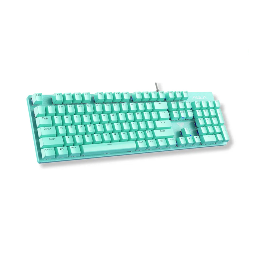 Bàn phím cơ gaming AULA S2022 Màu Xanh lá (Blue switch, USB, LED Rainbow) _ Hàng bày trải nghiệm