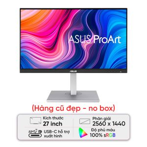 Màn hình Asus ProArt PA278CV (27 inch/WQHD/IPS/75Hz/5ms/USB TypeC) - Cũ đẹp (Tray, kèm cáp DP, nguồn)