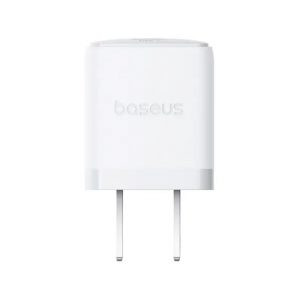 Bộ sạc hiệu Baseus Palm 1C 20W US - Màu trắng (with Cable USB-C to USB-C 1m)