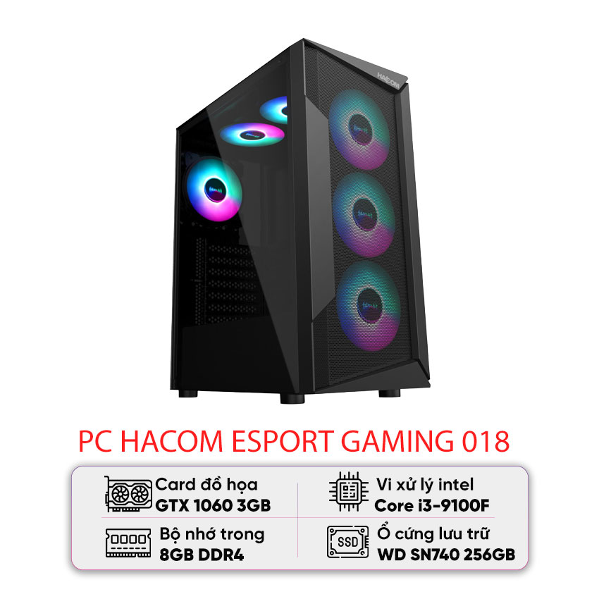 90459_pc_hacom_esport_gaming_018_i3_9100f_b365_8gb_ram_256gb_ssd_gtx_1060 PC HACOM ESPORT GAMING 018 (I3 9100F/B365/8GB RAM/256GB SSD/GTX 1060)