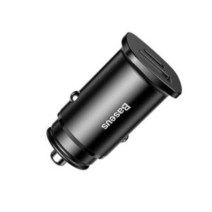 Sạc ô tô hiệu Baseus Circular metal A+C 30W PPS - Màu đen