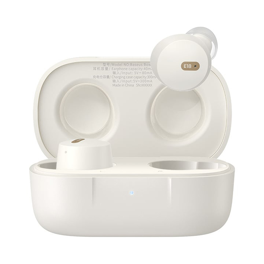 Tai nghe Bluetooth True Wireless Baseus Bowie E18 (Màu Trắng)