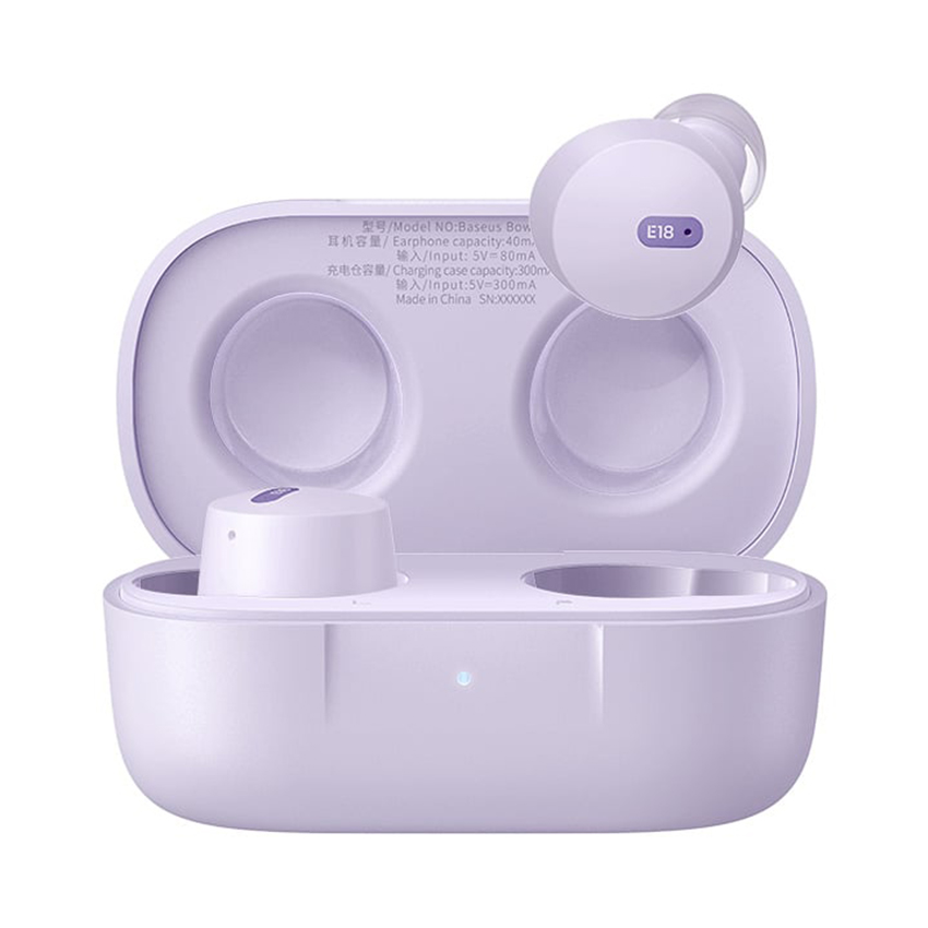 Tai nghe Bluetooth True Wireless Baseus Bowie E18 (Màu Tím)