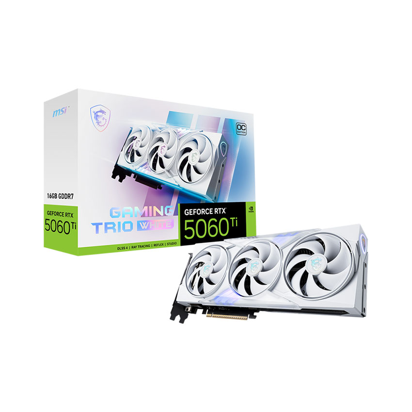 Card màn hình MSI RTX 5060 Ti 16G GAMING TRIO OC WHITE