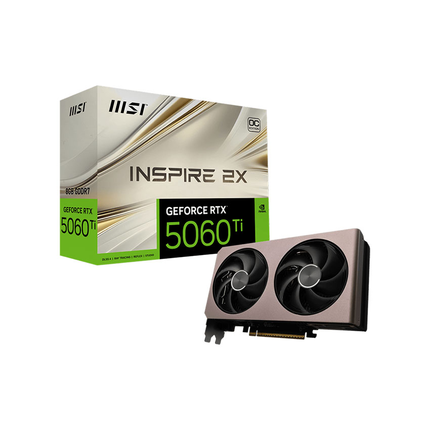 Card màn hình MSI RTX 5060 Ti 8G INSPIRE 2X OC