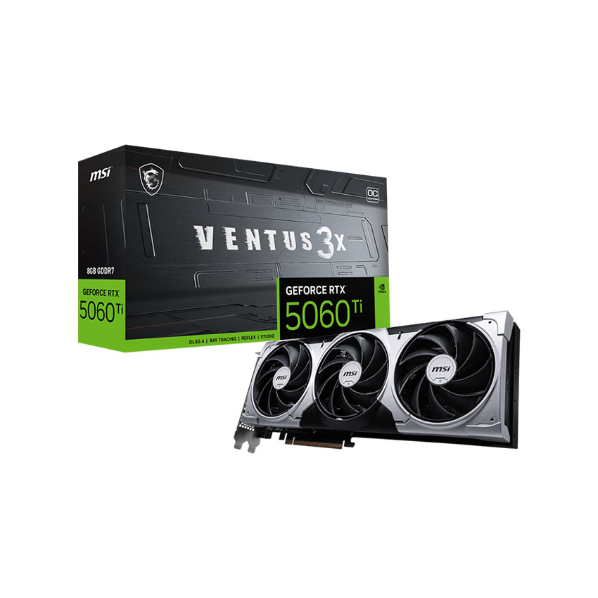 Card màn hình MSI RTX 5060 Ti 8G VENTUS 3X OC