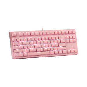 Bàn phím cơ Edra EK387 Pink V2 Blue sw (Edra) (USBC/White Led)