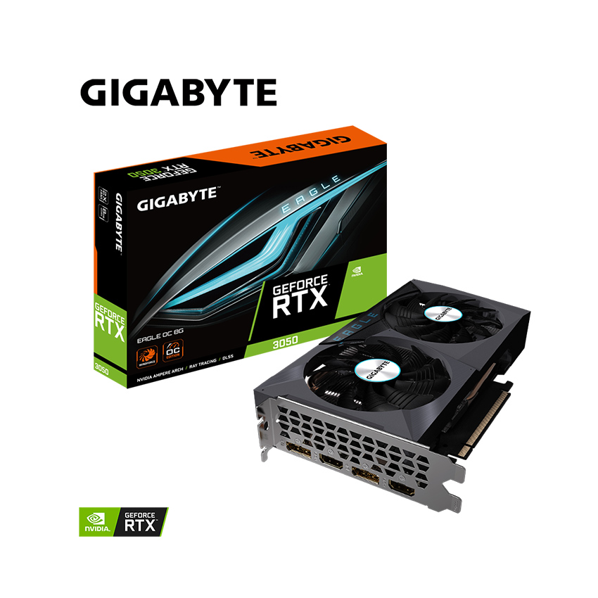 Card màn hình Gigabyte RTX 3050 EAGLE OC 8G - Cũ đẹp (Tray)