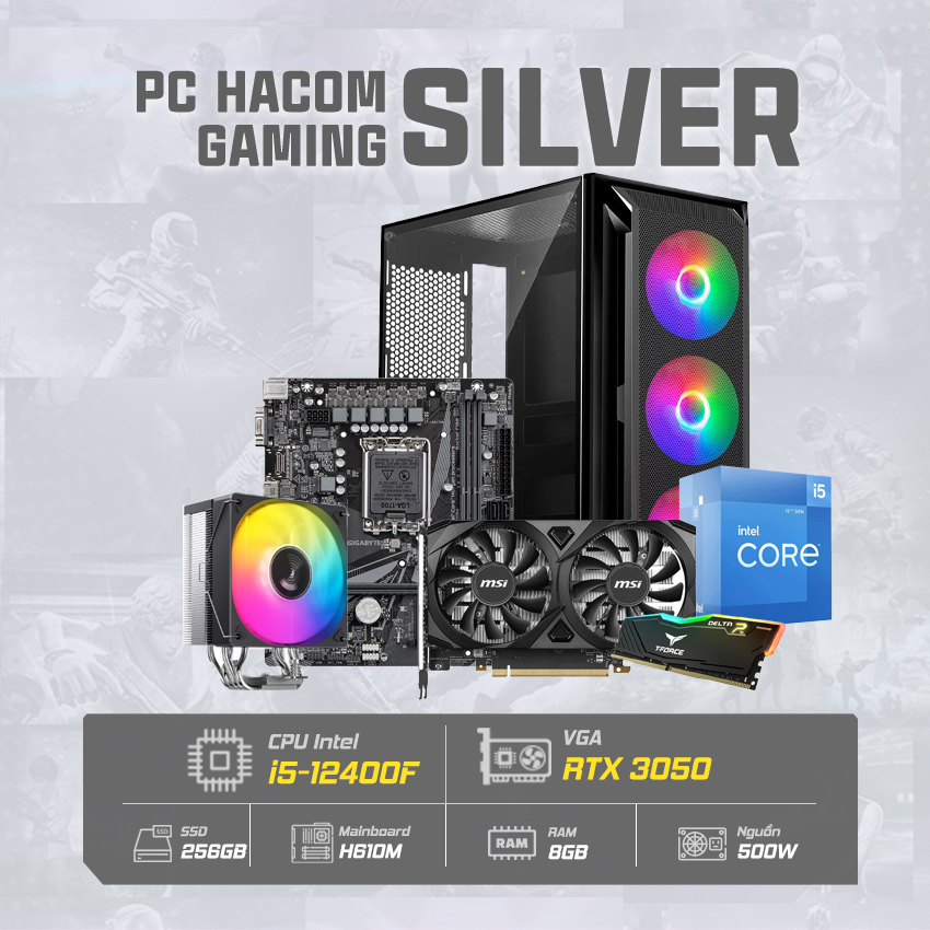90927_pc_hacom_silver_009_intel_i5_12400f_vga_rtx_3050 PC HACOM SILVER 009 ( Intel i5 12400F / VGA RTX 3050 )