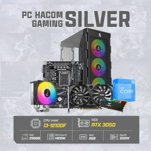 PC HACOM SILVER 008 ( Intel i3 12100F / VGA RTX 3050 )