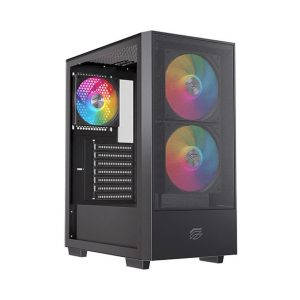 Vỏ Case EINAREX P100 RGB Black (ATX/3 fan RGB)
