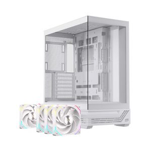 Vỏ Case EINAREX S800 RGB White (ATX/4 fan RGB)