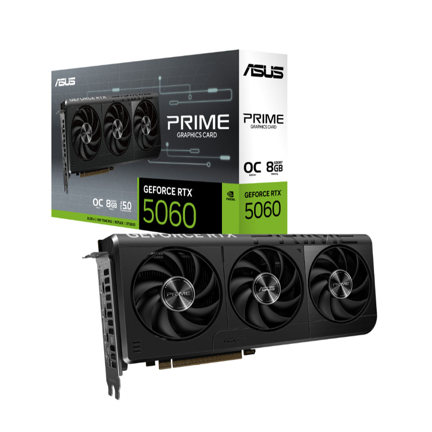 Card màn hình Asus PRIME RTX 5060 8GB OC GDDR7 (PRIME_RTX506-O8G)