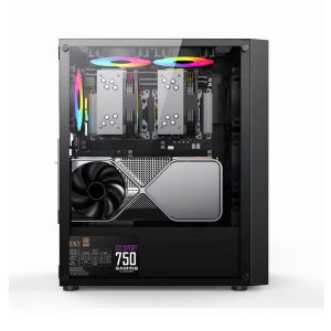 Vỏ Case VITRA SAPHIRA AX15 BLACK (eATX/3Fan RGB)