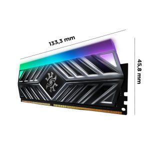 Ram Desktop Adata XPG Spectrix D41 RGB Grey 16GB DDR4 3200Mhz - Cũ đẹp (Tray)