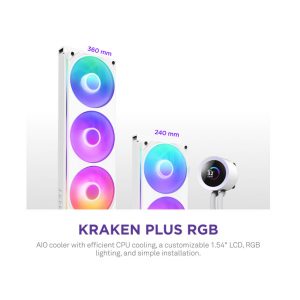 Tản nhiệt nước NZXT KRAKEN PLUS 240 RGB V2 WHITE - 240MM