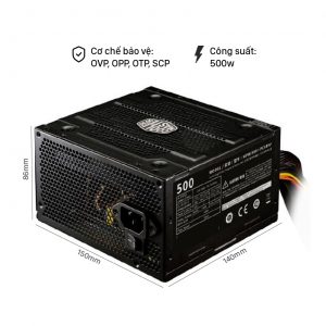 Nguồn máy tính Cooler Master Elite V3 230V PC500 500W (Màu Đen) - Cũ đẹp (Tray)