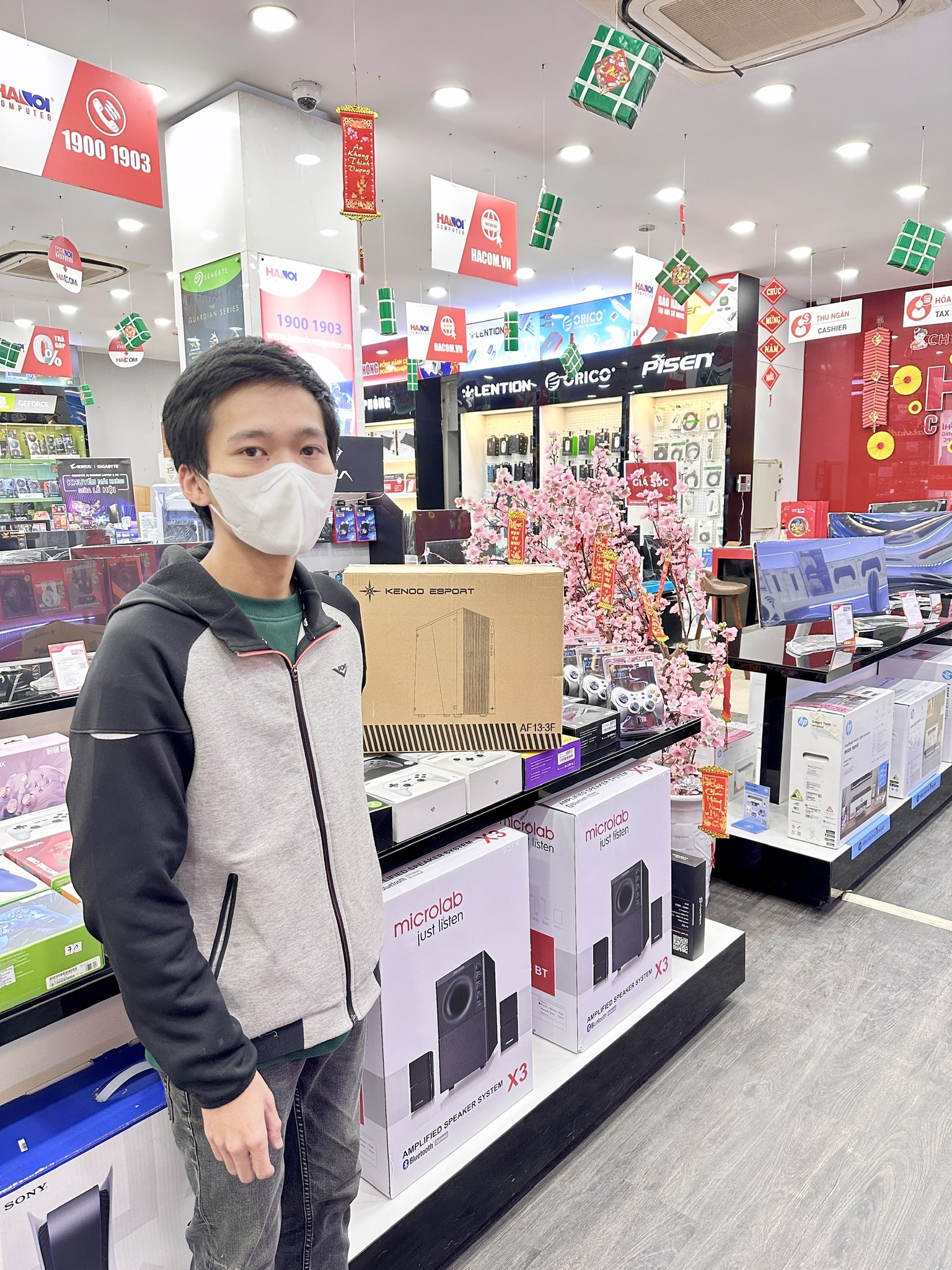 92273_vo_case_kenoo_esport_af13_3f_black_mid_tower_mau_den_kh-1 Vỏ case KENOO ESPORT AF13 - 3F Black (Mid Tower / Màu Đen ) - Cũ đẹp (Tray)