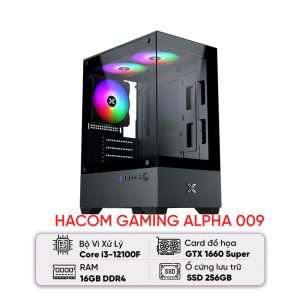 PC HACOM GAMING ALPHA 009 (I3 12100F/B660/16GB RAM/256GB SSD/GTX 1660 Super)