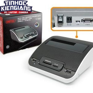 Hộp Box ổ cứng Unitek HDD Docking Station SATA USB 2.0 + eSATA Card Reader + Hub USB 2.0 (Y - 1062)