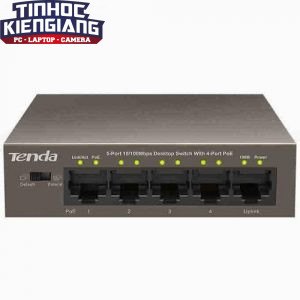 Thiết bị chuyển mạch Switch Tenda POE 5 Port TEF1105P(5-port 100Mbps với 4 port PoE)