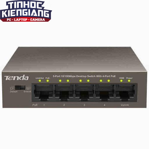 Thiết bị chuyển mạch Switch Tenda POE 5 Port TEF1105P(5-port 100Mbps với 4 port PoE)