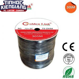 Cáp Camera Goldenlink RG6+2C - Cuộn 300M (1.000M không nhiễu)