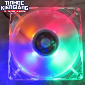 Fan Case 8cm trong suốt đèn màu