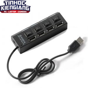Hub USB chia 4 cổng usb tốc độ 2.0 hàng xịn có công tắc