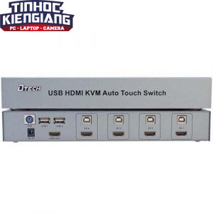 BỘ CHUYỂN ĐỔI TÍN HIỆU KVM 4-1 USB-HDMI Dtech (DT 8141)